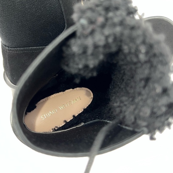 STUART WEITZMAN HENLEY CHILL SUEDE SHEARLING COMBAT ANKLE BOOTS US 6 - EU 36.5 - Picture 7 of 11